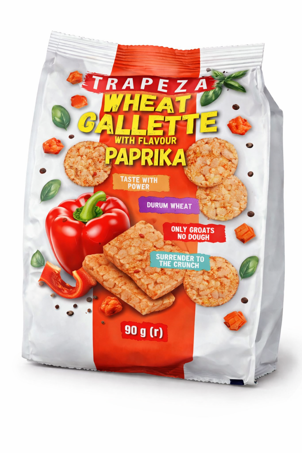 Paprika ris kakor Ris kakor Paprika flavoured wheat mini gallette 90 kg x12st - Bild 1